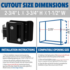 Key set included for Leisure Locks Handle and Deadbolt access
