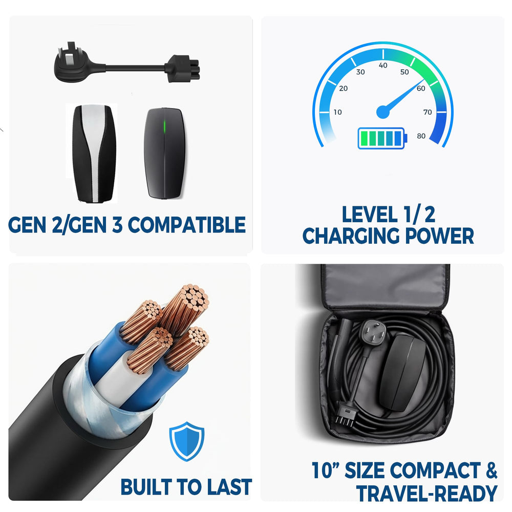 Leisure Stay compact 10-inch length keeps a tidy charging setup.