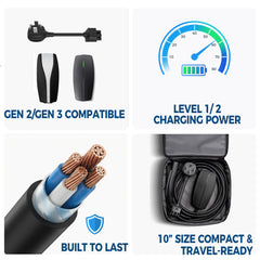Leisure Stay compact 10-inch length keeps a tidy charging setup.
