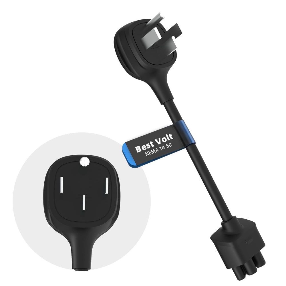 Leisure Stay NEMA 14-50 adapter for Tesla Gen 2/3 ensures secure fast charging connection.