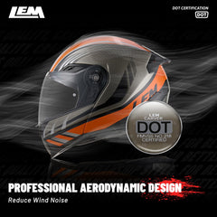 LEM modular helmet DOT certification signals safety compliance for street use