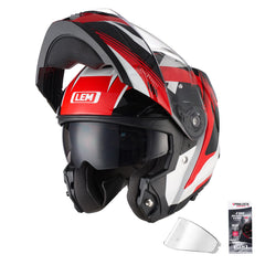 LEM Modular helmet front view showing a lightweight fiberglass shell for long rides.