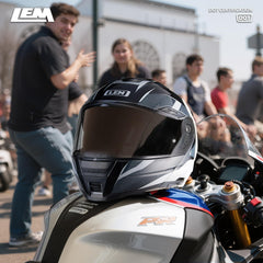 LEM helmet in grey/black offers versatile street styling.