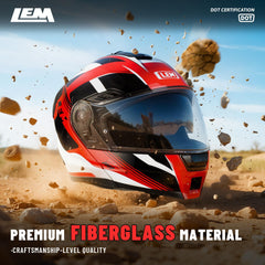 LEM Modular helmet sun visor deployed provides instant glare defense for sunny rides.