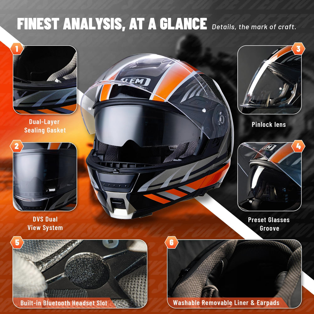 LEM Flip-up versatility adapts to weather and rider preferences on the go