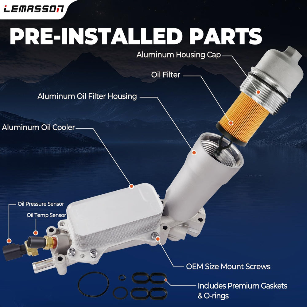 LEMASSON durable aluminum construction supports longevity under engine heat.