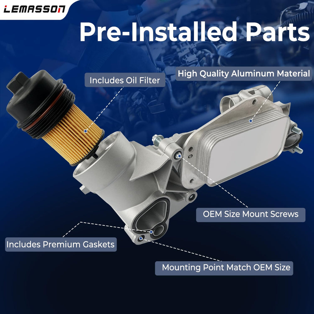 LEMASSON OEM-standard oil cooler adapter fits like the original.