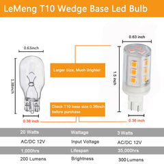Lemeng 3W T10 bulb installed in a dome light for cozy ambience