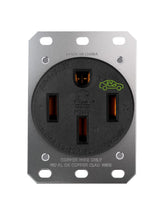LENZ ED-1450EV front view shows heavy-duty 50A outlet for EV charging