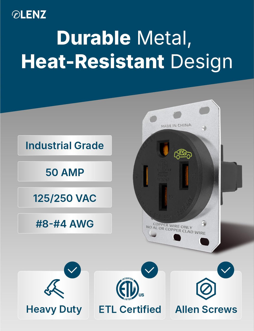 LENZ ED-1450EV terminal connection highlights robust grounding and secure wiring