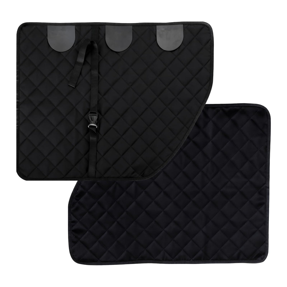 Lepicha dog car door protector fits most vehicles and two-pack setup.