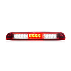 LESAUCE 2025 brake light with chrome housing and red LED for Chevy Silverado visibility.
