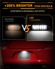 LESAUCE plug-and-play installation for license plate lights, quick upgrade without wiring or tools.