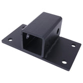Lesurey 2in receiver bolted to tractor bucket for versatile towing options