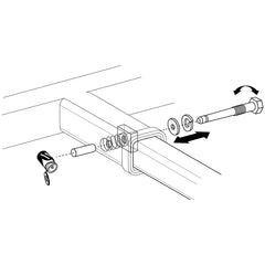 Let's Go Aero SHP2040-XL fits 2.5in hitch systems for silent towing.