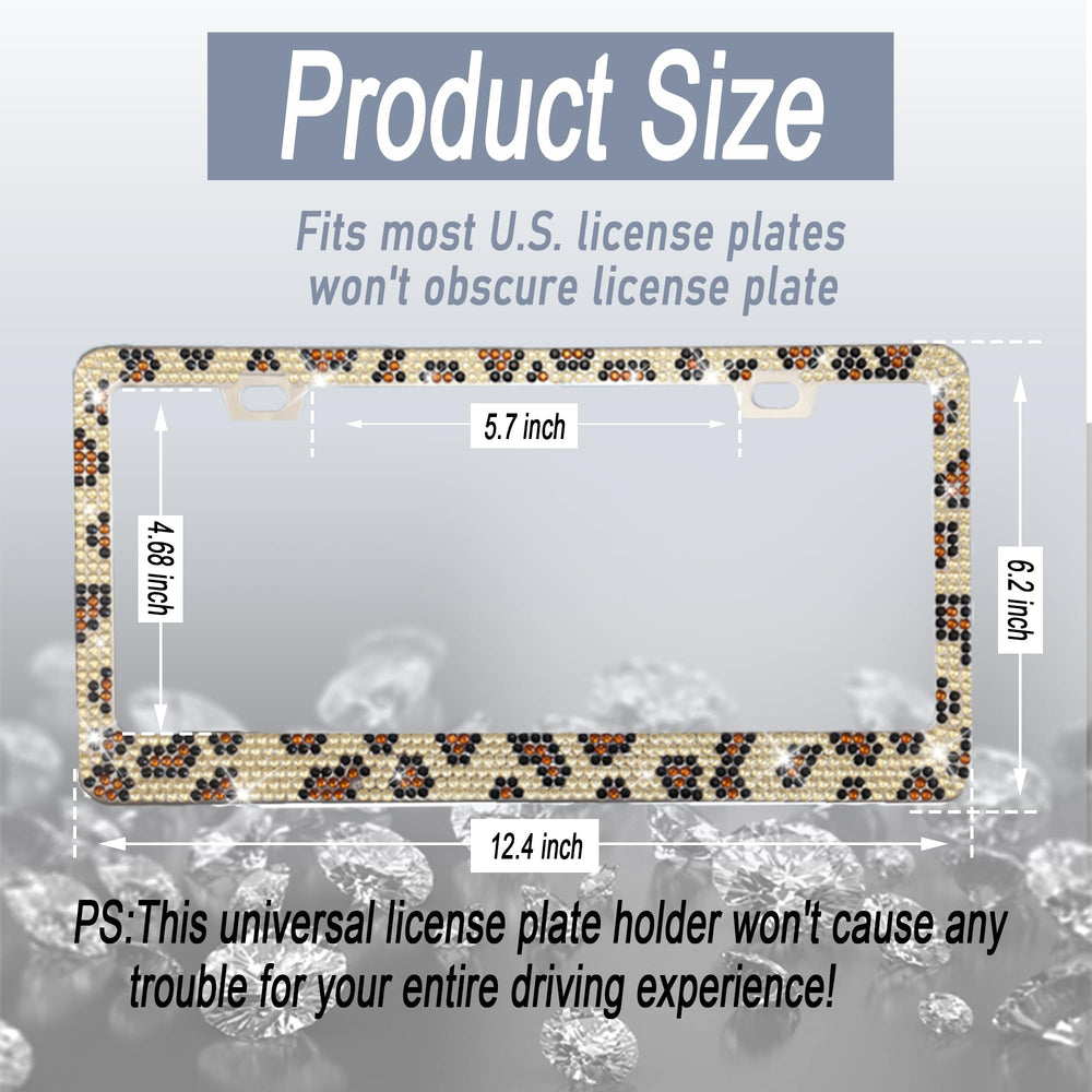 LevChall crystal rhinestones frame adds sparkle for a bold look