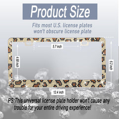 LevChall crystal rhinestones frame adds sparkle for a bold look