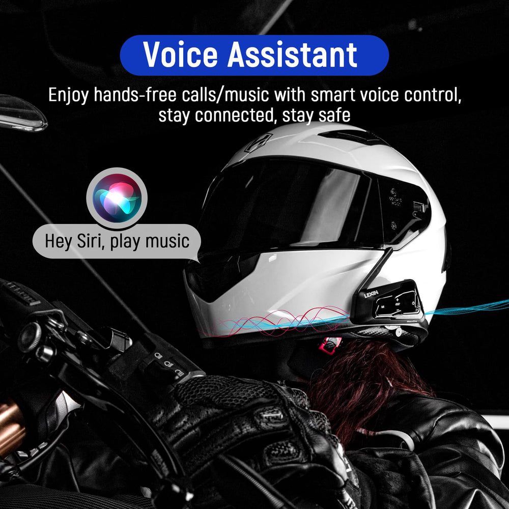 LEXIN MeshCom compatible with multiple helmet types for flexible mounting