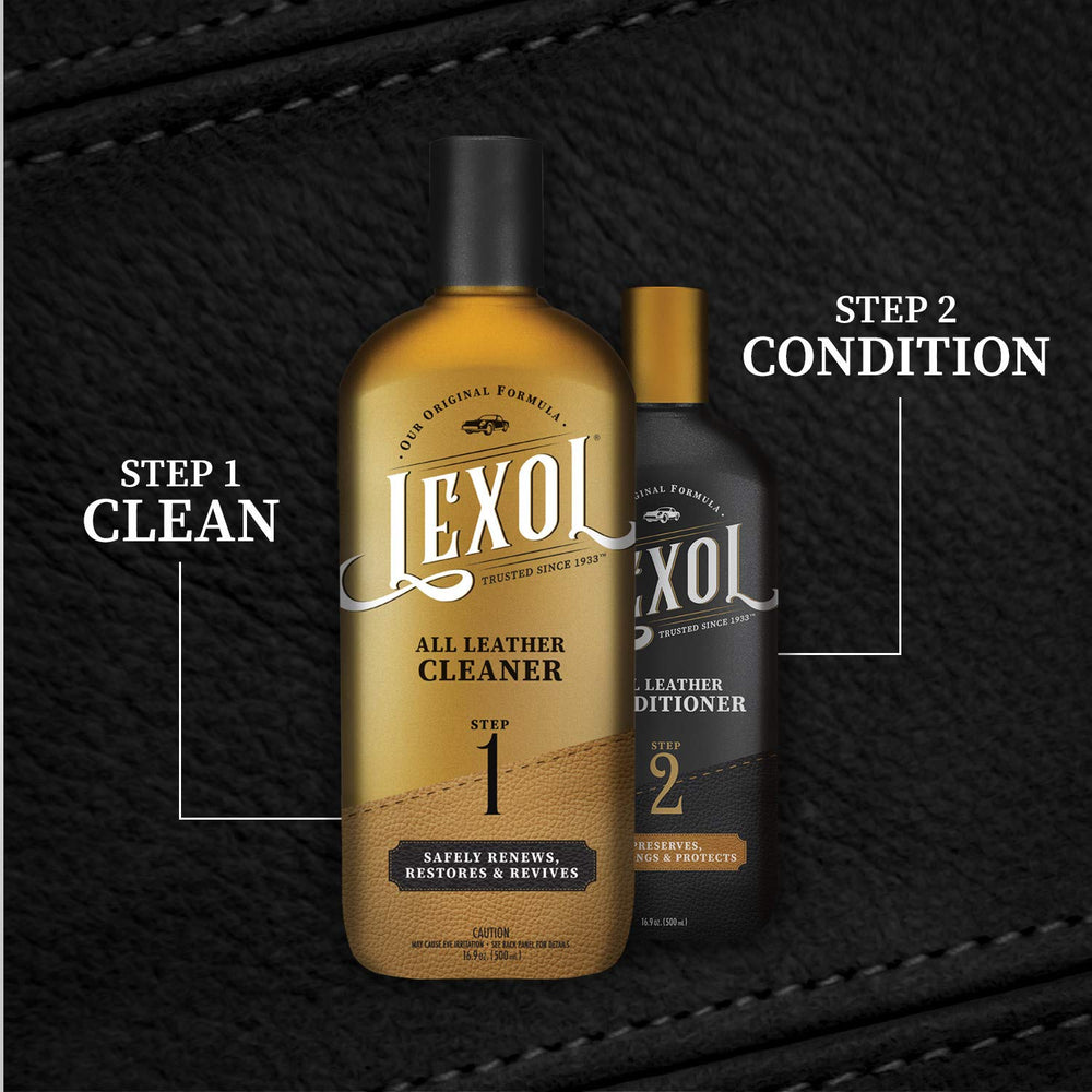 Lexol All Leather Cleaner car interior cleaning demo