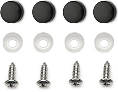 LFPartS license plate black matte front view highlights 1.4 mm steel thickness for longevity.