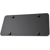 LFPartS backing reinforce license plate side view shows durable stainless steel for all weather use.