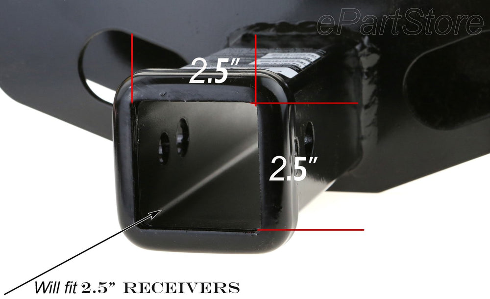 LFPartS black hitch sleeve with durable finish for rugged trailer setups