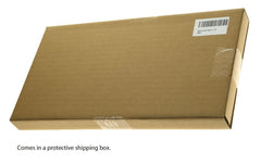 LFPartS black matte stainless license plate with included screws and caps for easy installation.