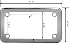 LFPartS universal-fit design fits most 7x4 inch plates on many motorcycles.