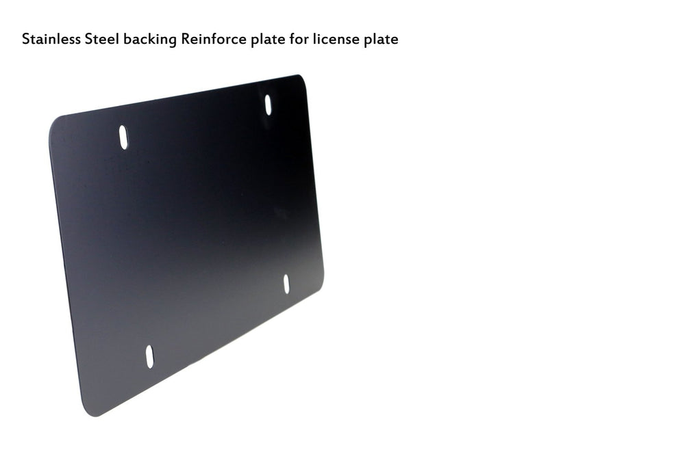 LFPartS backing plate fits 12x6 USA plates for added rigidity