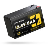 LFPXMAN 12V 8Ah LiFePO4 battery with BMS for safe, reliable power