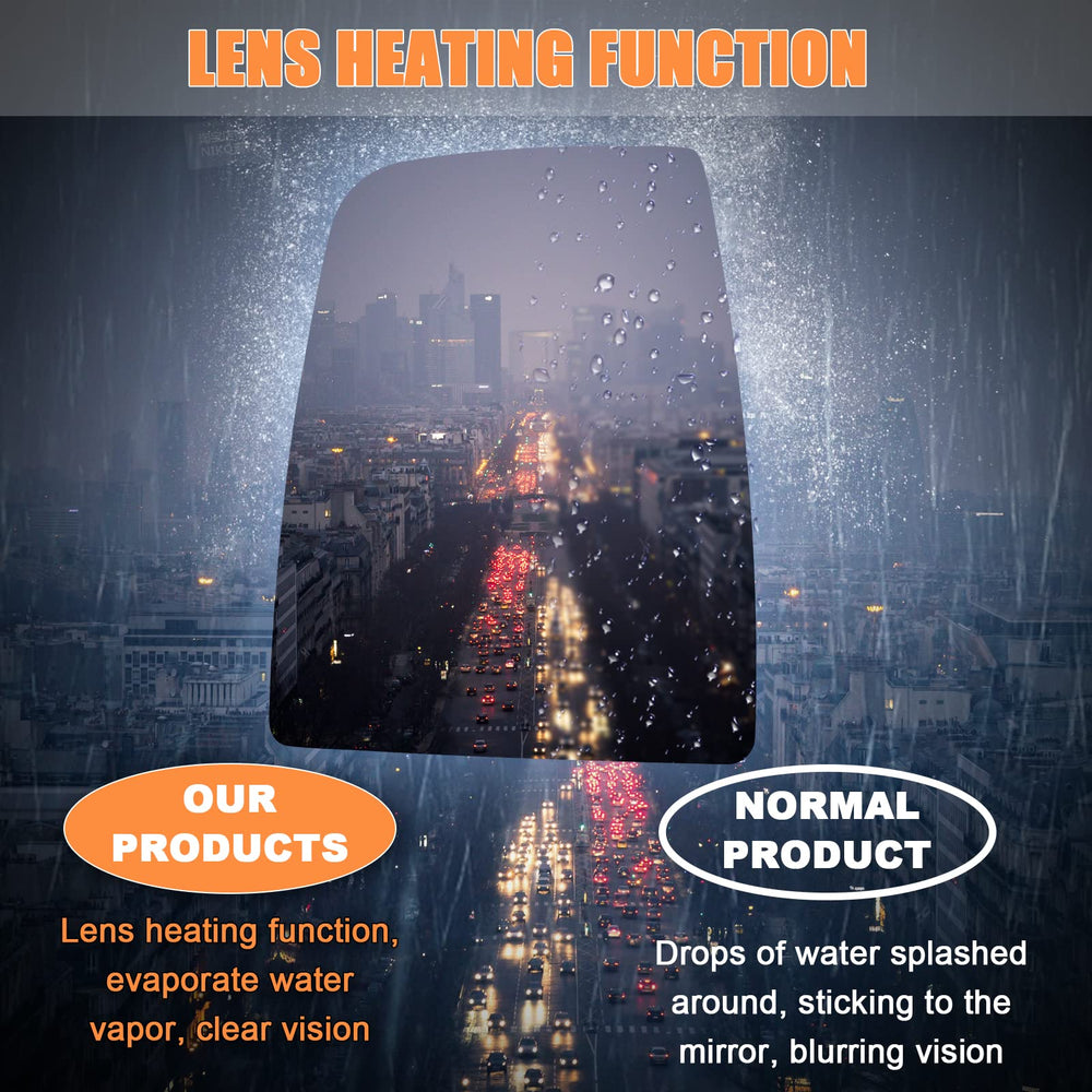 LHCDQSKCW Ford Transit driver-side heated mirror glass improves cold weather visibility.