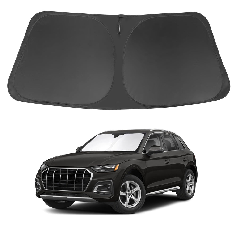LHFLIVE Audi Q5 front window sun shade fits snugly and blocks heat.