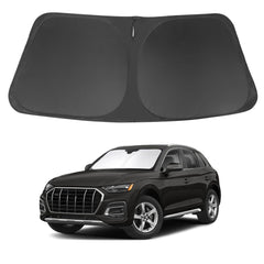 LHFLIVE Audi Q5 front window sun shade fits snugly and blocks heat.
