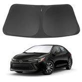 LHFLIVE windshield shade fits Toyota Corolla front window, reducing heat and UV exposure.
