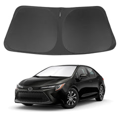 LHFLIVE windshield shade fits Toyota Corolla front window, reducing heat and UV exposure.