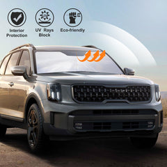 LHFLIVE Windshield Shade protects Telluride interior and leather from sun damage