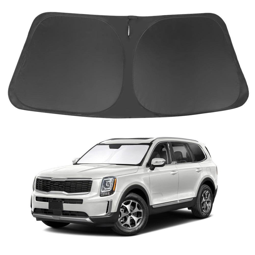 LHFLIVE Windshield Shade front-fit for Kia Telluride blocks heat and glare