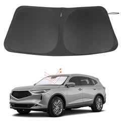LHFLIVE windshield sun shade for Acura MDX front window reduces heat and UV exposure.