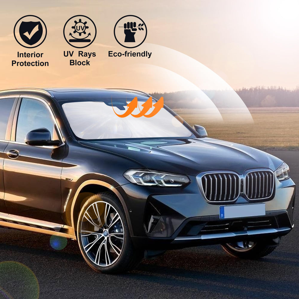 LHFLIVE UV-blocking shield protects dashboard and leather from sun damage