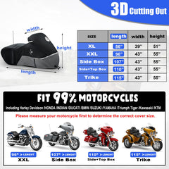 LI LIBZAKI motorcycle cover antenna holes blue accommodate rear antenna without removal