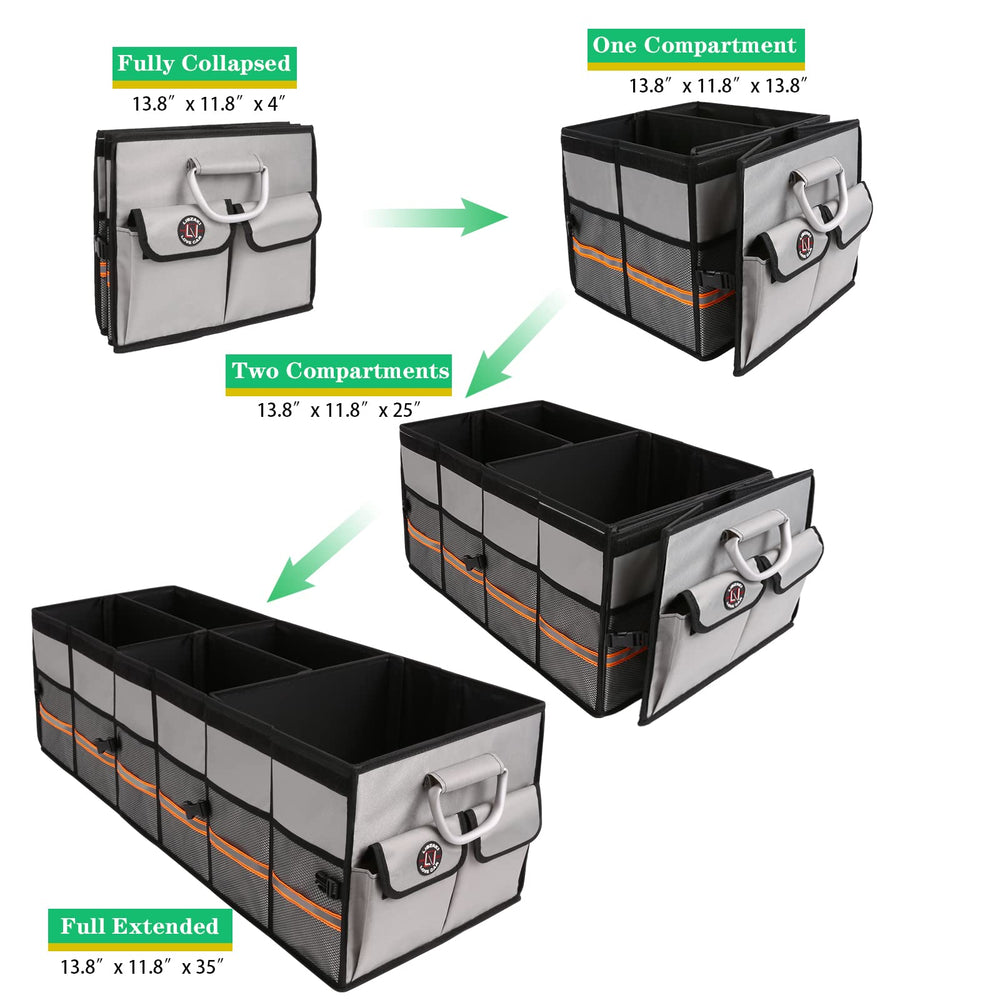 LI LIBZAKI trunk organizer aluminum-handles for easy transport