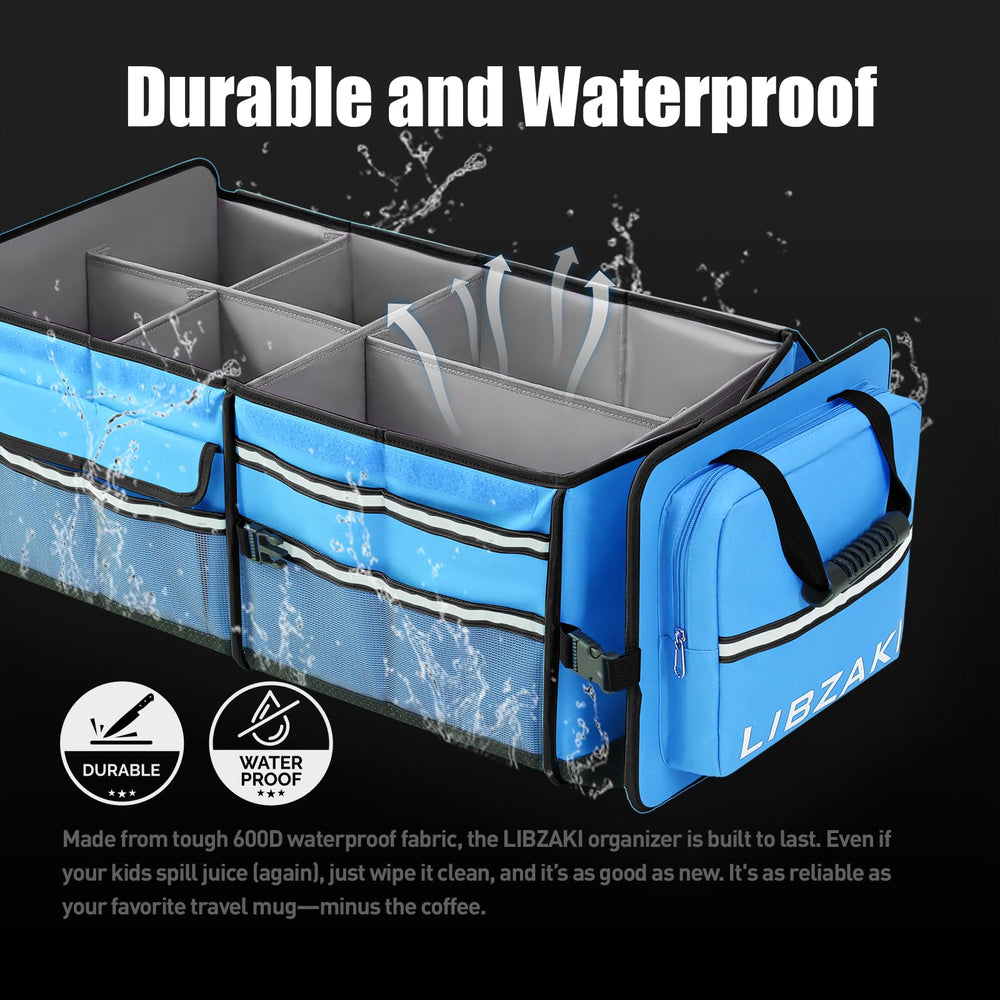 LI LIBZAKI Trunk organizer with configurable boxes for flexible setups in vehicles.