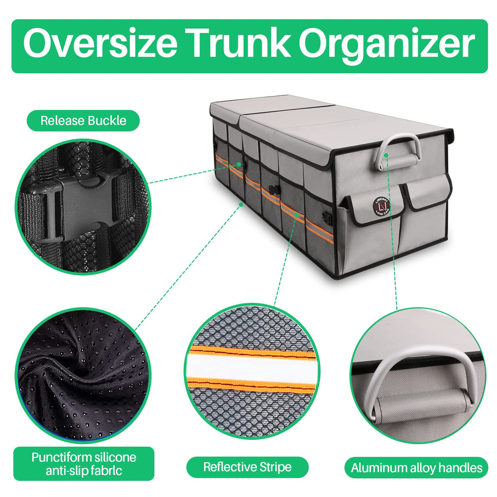 LI LIBZAKI trunk organizer reflective-strip for better visibility at night