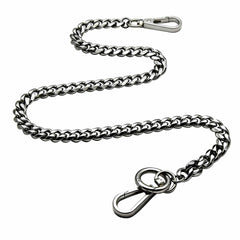 Liangery wallet chain double-link close-up shows sturdy stainless steel construction for everyday security.
