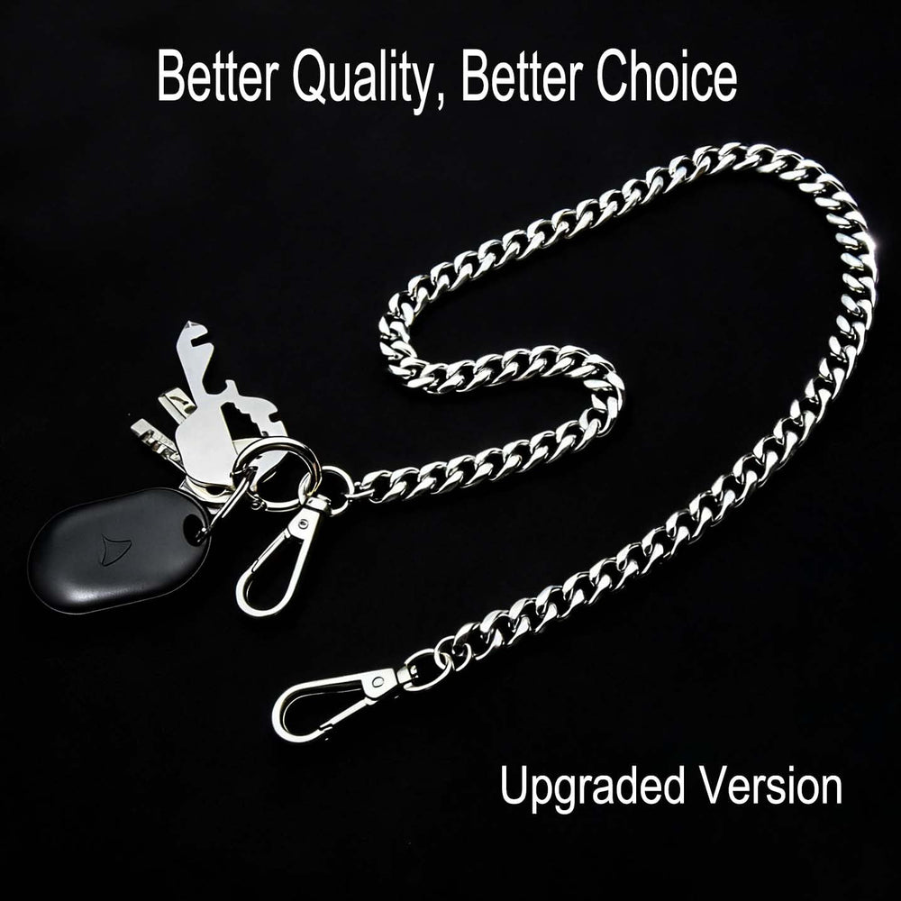 Liangery wallet chain styling with urban outfits for edgy streetwear.