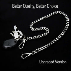 Liangery wallet chain styling with urban outfits for edgy streetwear.