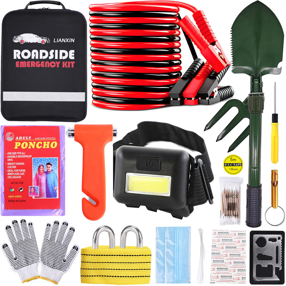 LIANXIN emergency car kit jumper cables for reliable roadside starts