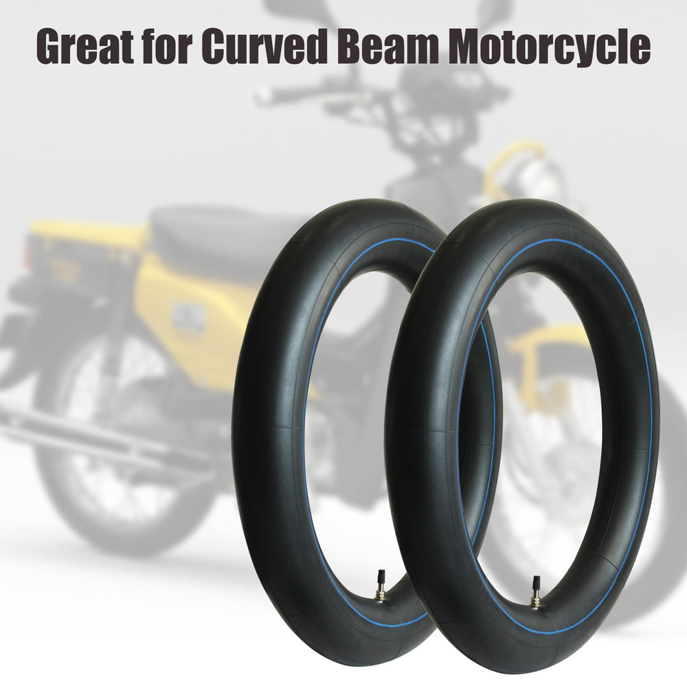 Libereco two-pack inner tubes for 14-inch scooters and dirt bikes, convenient replacements.