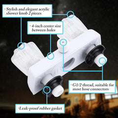 Liberflow 4-inch center-to-center mount ready for RV installation.