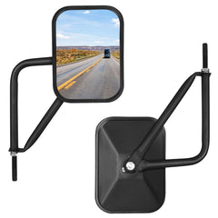 LIBERRWAY doors-off mirrors show a simple bolt-on install for Jeep Wrangler.
